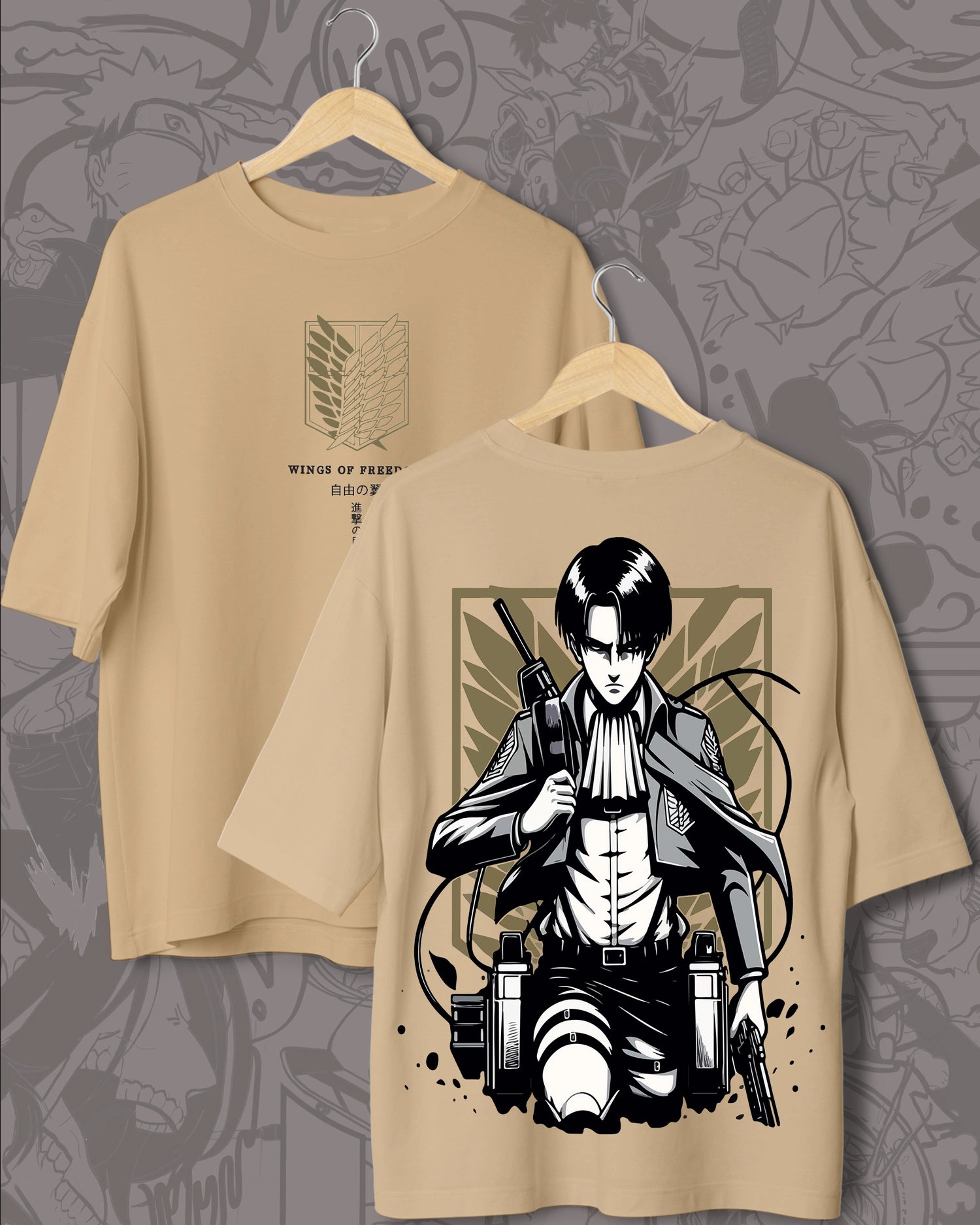 Oversized Levi T-shirt β Attack on Titan