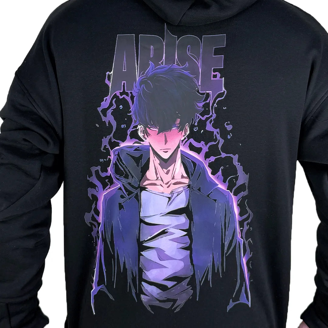 Oversize Black hoodie Solo Leveling